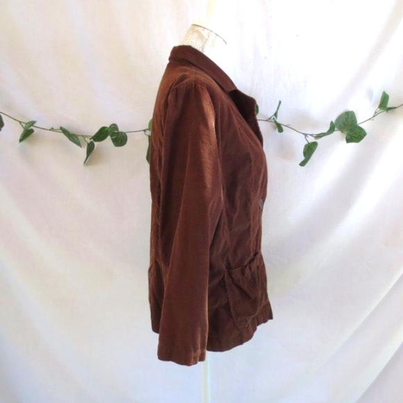 BB's Closet Vintage Jacket Honey Brown Micro Wale Corduroy Blazer Size L - Picture 3 of 11